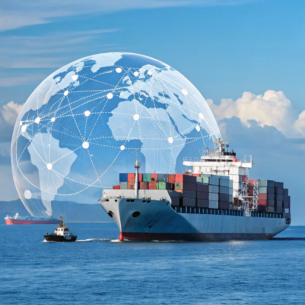 Global shipping icon